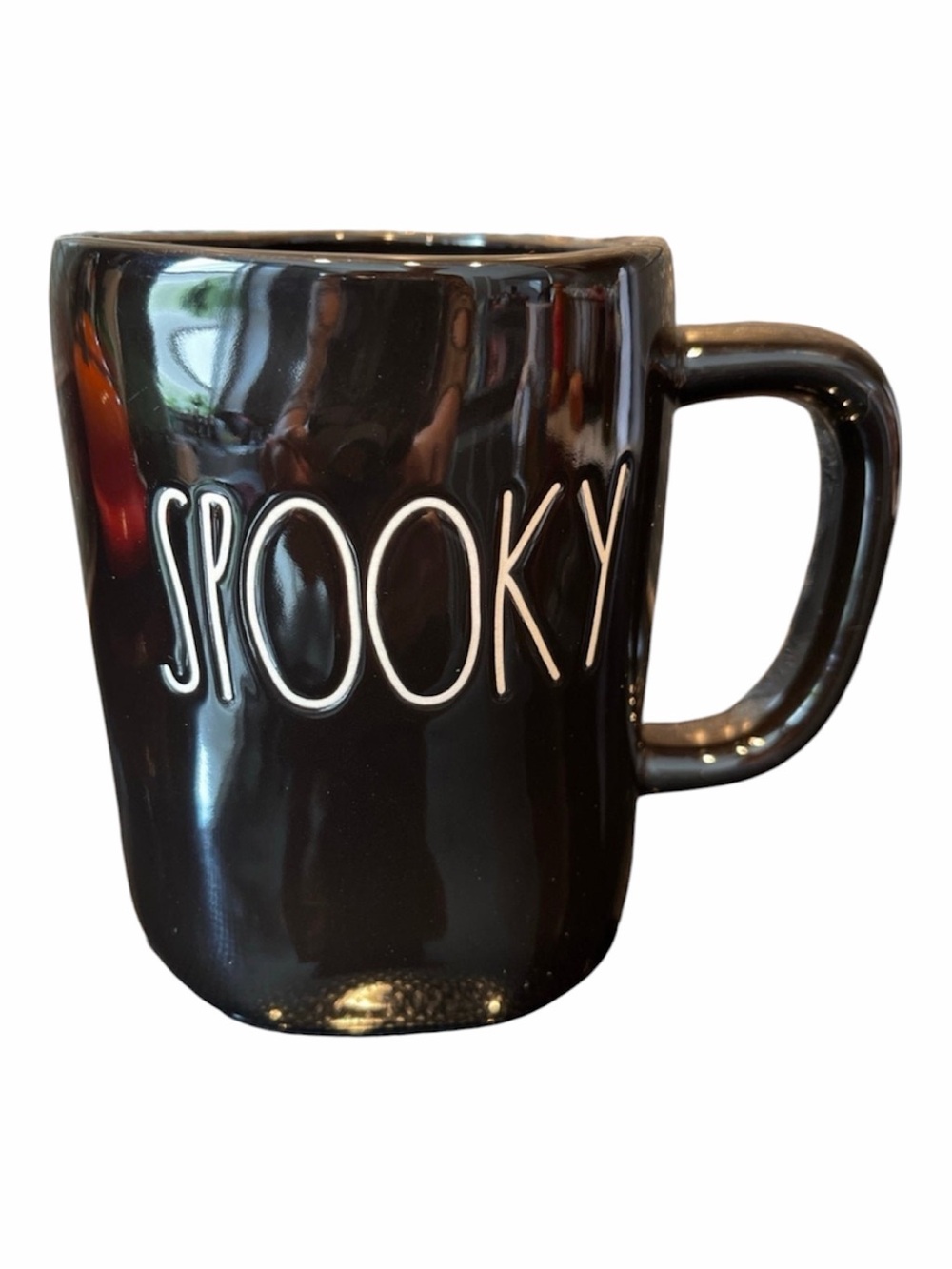 Rae Dunn Halloween Mug Spooky Black Glossy Mug Coffee Cup Tea Halloween Decor